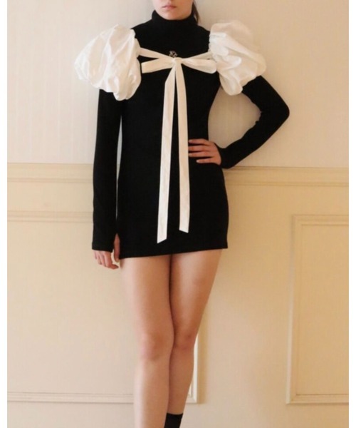 epine（エピヌ）の「volume balloon arm（アームカバー・レディース・ブラック/ホワイト・FREE）」の3枚目の写真