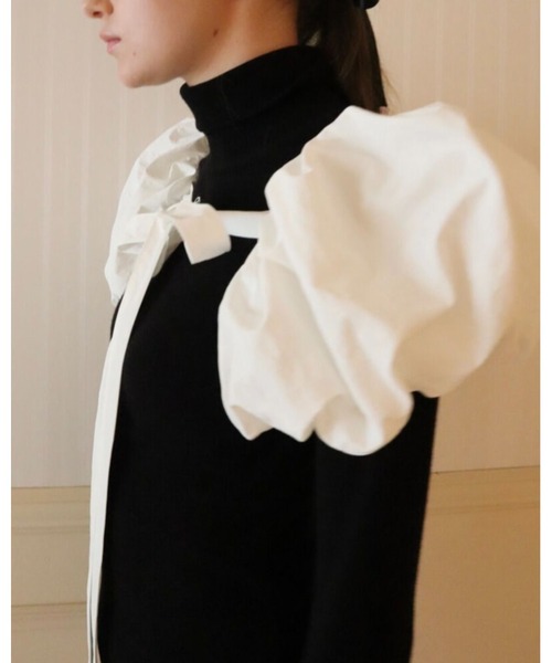 epine（エピヌ）の「volume balloon arm（アームカバー・レディース・ブラック/ホワイト・FREE）」の22枚目の写真