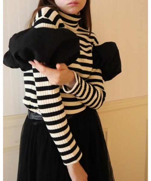 epine（エピヌ）の「volume balloon arm（アームカバー・レディース・ブラック/ホワイト・FREE）」の20枚目の写真