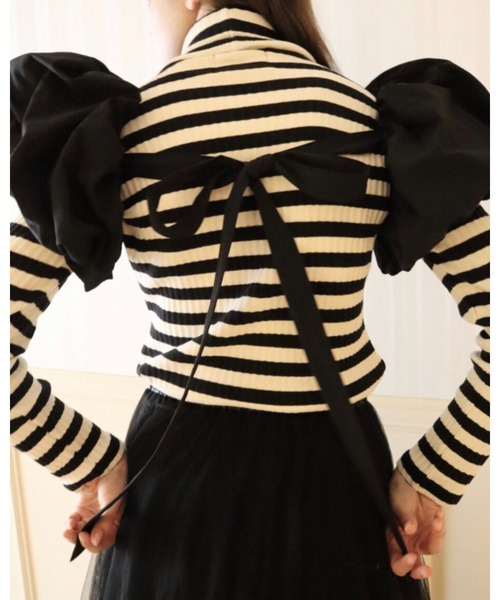 epine（エピヌ）の「volume balloon arm（アームカバー・レディース・ブラック/ホワイト・FREE）」の13枚目の写真