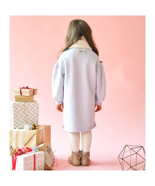 apres les cours（アプレレクール）の「パールリボンマフラー（マフラー・キッズ・ピンク/アイボリー/サックスブルー・140/120）」の9枚目の写真