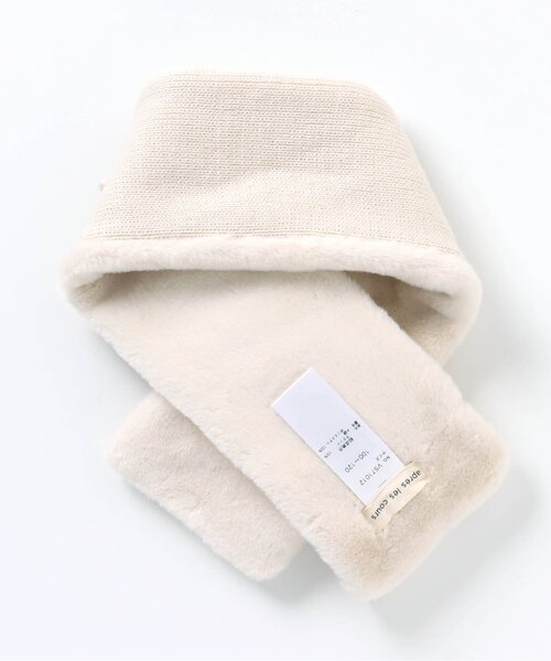 apres les cours（アプレレクール）の「パールリボンマフラー（マフラー・キッズ・ピンク/アイボリー/サックスブルー・140/120）」の6枚目の写真