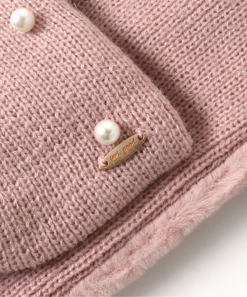 apres les cours（アプレレクール）の「パールリボンマフラー（マフラー・キッズ・ピンク/アイボリー/サックスブルー・140/120）」の7枚目の写真