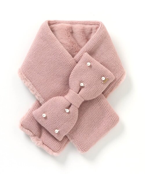 apres les cours（アプレレクール）の「パールリボンマフラー（マフラー・キッズ・ピンク/アイボリー/サックスブルー・140/120）」の22枚目の写真