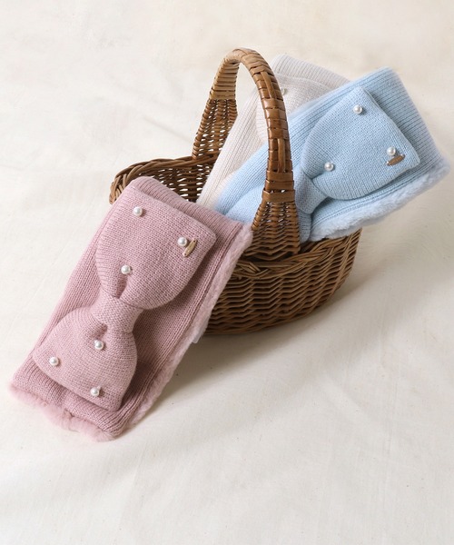 apres les cours（アプレレクール）の「パールリボンマフラー（マフラー・キッズ・ピンク/アイボリー/サックスブルー・140/120）」の16枚目の写真