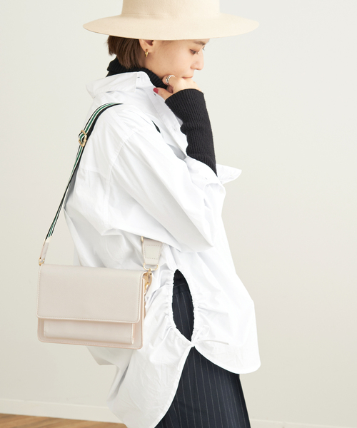 B.C STOCK（ベーセーストック）の「≪追加2≫ラインテープショルダー（ショルダーバッグ・レディース・キャメル/アイボリー/ブラック・FREE）」の11枚目の写真