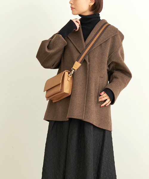 B.C STOCK（ベーセーストック）の「≪追加2≫ラインテープショルダー（ショルダーバッグ・レディース・キャメル/アイボリー/ブラック・FREE）」の19枚目の写真