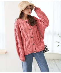 CHILLE | ケーブル編みマットモールカーディガン(カーディガン/ボレロ)