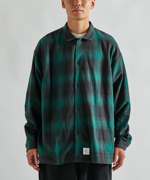 APPLEBUM（アップルバム）の「Ombre Check Shirt (Square)（シャツ/ブラウス・メンズ・ネイビー系/レッド/グリーン系その他・LARGE/X-LARGE/MEDIUM）」の2枚目の写真