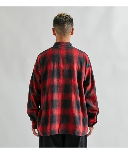 APPLEBUM（アップルバム）の「Ombre Check Shirt (Square)（シャツ/ブラウス・メンズ・ネイビー系/レッド/グリーン系その他・LARGE/X-LARGE/MEDIUM）」の4枚目の写真