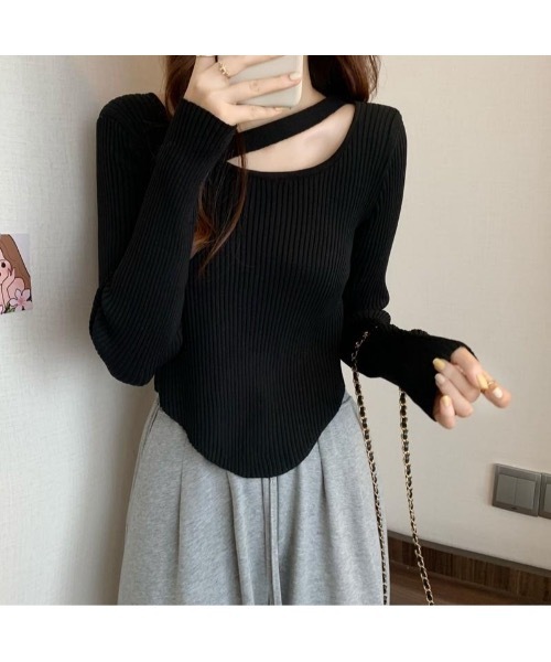 Burner（バーナー）の「【BURNER Recommend Select】イレギュラーカット　リブニット　oku-tops-683333167677-2688（ニット/セーター・レディース・C/D/E/F/A/H/B/G/I・FREE）」の14枚目の写真