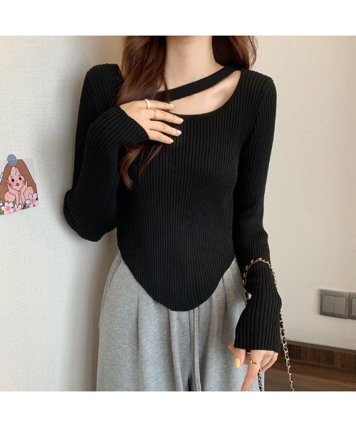 Burner（バーナー）の「【BURNER Recommend Select】イレギュラーカット　リブニット　oku-tops-683333167677-2688（ニット/セーター・レディース・C/D/E/F/A/H/B/G/I・FREE）」の15枚目の写真