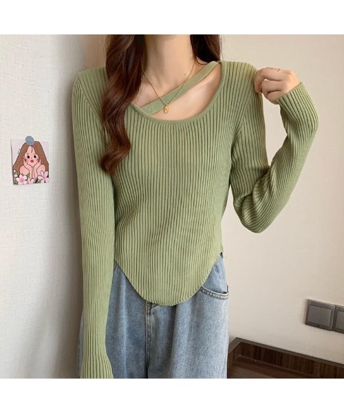 Burner（バーナー）の「【BURNER Recommend Select】イレギュラーカット　リブニット　oku-tops-683333167677-2688（ニット/セーター・レディース・C/D/E/F/A/H/B/G/I・FREE）」の22枚目の写真