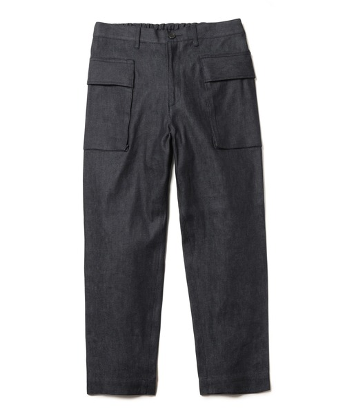 MR.OLIVE(ミスターオリーブ)の「【セットアップ対応】8oz ライトヴィンテージ デニム / 2ポケット カーゴパンツ(カーゴパンツ・メンズ・ナチュラル/インディゴブルー・LARGE/MEDIUM/SMALL)」の3枚目の写真