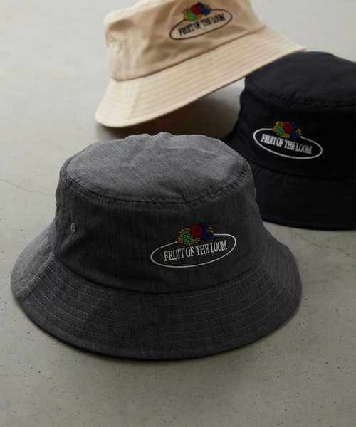 FRUIT OF THE LOOM(フルーツオブザルーム)の「リサイクル バケットハット(ハット・メンズ・ベージュ/ブラック/グレー/アイボリー・FREE)」の4枚目の写真