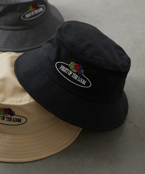 FRUIT OF THE LOOM(フルーツオブザルーム)の「リサイクル バケットハット(ハット・メンズ・ベージュ/ブラック/グレー/アイボリー・FREE)」の3枚目の写真
