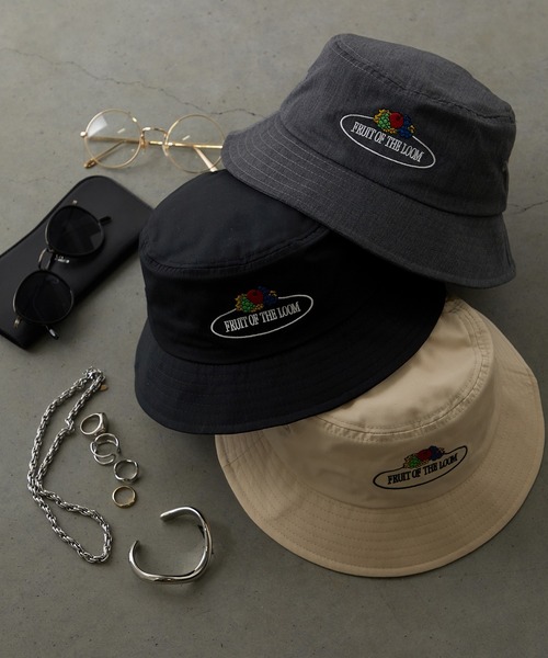 FRUIT OF THE LOOM(フルーツオブザルーム)の「リサイクル バケットハット(ハット・メンズ・ベージュ/ブラック/グレー/アイボリー・FREE)」の5枚目の写真