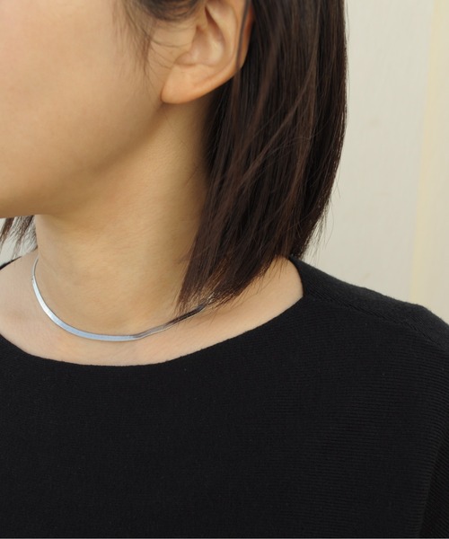 ieLS(イエルズ)の「金属アレルギー対応「ieLS」ステンレス フラットスネークチェーン3mm(ネックレス・レディース・シルバー/ゴールド・38cm/45cm/42cm/50cm)」の10枚目の写真