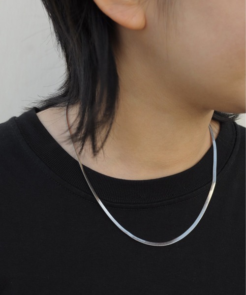 ieLS(イエルズ)の「金属アレルギー対応「ieLS」ステンレス フラットスネークチェーン3mm(ネックレス・レディース・シルバー/ゴールド・38cm/45cm/42cm/50cm)」の15枚目の写真