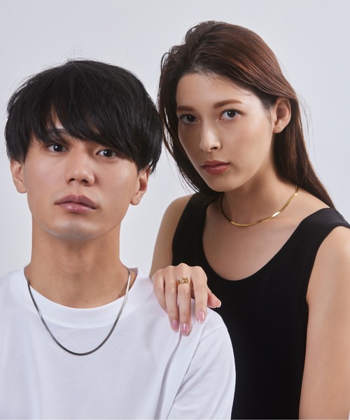 ieLS(イエルズ)の「金属アレルギー対応「ieLS」ステンレス フラットスネークチェーン3mm(ネックレス・レディース・シルバー/ゴールド・38cm/45cm/42cm/50cm)」の9枚目の写真