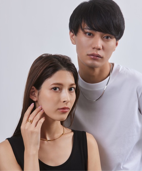 ieLS(イエルズ)の「金属アレルギー対応「ieLS」ステンレス フラットスネークチェーン3mm(ネックレス・レディース・シルバー/ゴールド・38cm/45cm/42cm/50cm)」の4枚目の写真