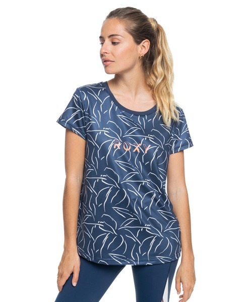 ROXY(ロキシー)の「DANCE OF JOY PRINTED/ロキシー半袖Tシャツ(Tシャツ/カットソー・レディース・ネイビー/カーキ/ブラック・SMALL/X-SMALL/MEDIUM)」の1枚目の写真