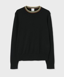 Paul Smith（ポールスミス）の「ウィメンズ シグネチャーストライプポイントクルーネックニット / 135200 211N（ニット/セーター・メンズ）」