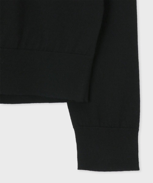 Paul Smith(ポールスミス)の「ウィメンズ シグネチャーストライプポイントクルーネックニット / 135200 211N(ニット/セーター・レディース・ブラック/オフホワイト・LARGE/2L/MEDIUM)」の5枚目の写真