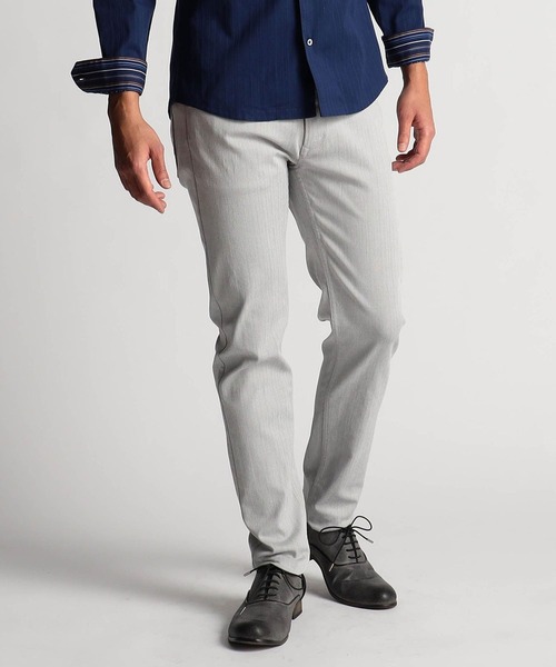 NICOLE CLUB FOR MEN（ニコルクラブフォーメン）の「ブライトガムストレッチヘリンボン５ポケット（その他パンツ・メンズ・ブルー系その他/ホワイト系/ブラック系/ネイビー系・SMALL/MEDIUM/X-LARGE/LARGE）」の2枚目の写真