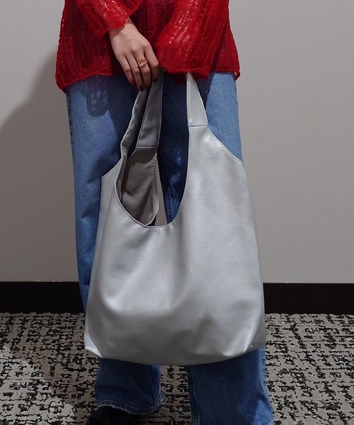 SETUP7(セットアップセブン)の「【SETUP7】ソフトハンドル軽量トートバッグ SNBD(トートバッグ・レディース・ブラック/ベージュ/グレー/ピンク/ブルー/グリーン/ダークグレー/シルバー・FREE)」の18枚目の写真