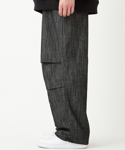 SIDEWAY STANCE（サイドウェイスタンス）の「【SIDEWAY STANCE】スラブ デニム ワイドパンツ（デニムパンツ・メンズ・ブラック/ブラック系その他/インディゴブルー/ブルー系その他・MEDIUM/LARGE）」の7枚目の写真