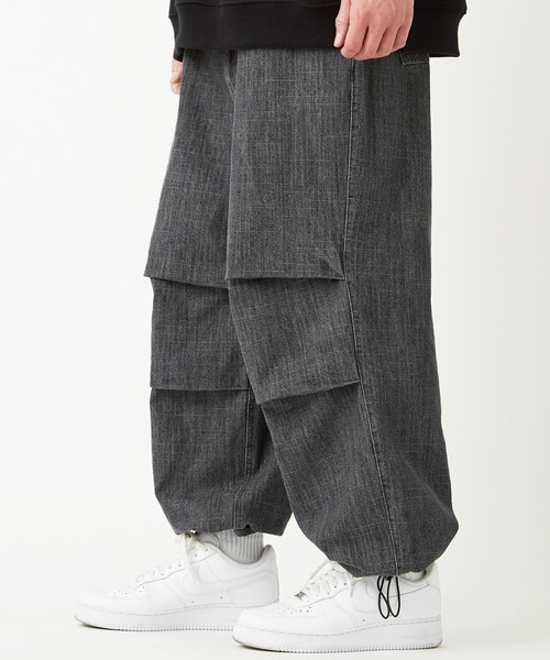 SIDEWAY STANCE（サイドウェイスタンス）の「【SIDEWAY STANCE】スラブ デニム ワイドパンツ（デニムパンツ・メンズ・ブラック/ブラック系その他/インディゴブルー/ブルー系その他・MEDIUM/LARGE）」の9枚目の写真