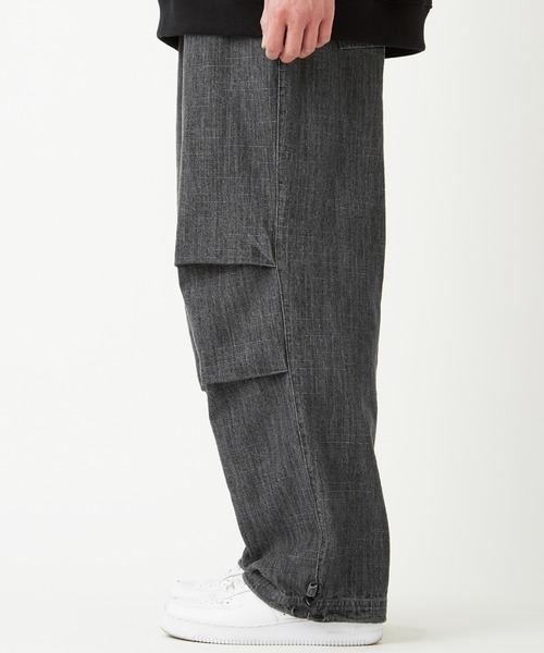 SIDEWAY STANCE（サイドウェイスタンス）の「【SIDEWAY STANCE】スラブ デニム ワイドパンツ（デニムパンツ・メンズ・ブラック/ブラック系その他/インディゴブルー/ブルー系その他・MEDIUM/LARGE）」の11枚目の写真