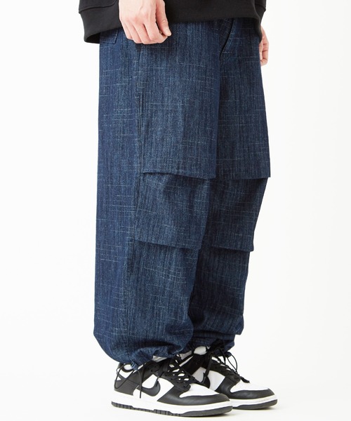 SIDEWAY STANCE（サイドウェイスタンス）の「【SIDEWAY STANCE】スラブ デニム ワイドパンツ（デニムパンツ・メンズ・ブラック/ブラック系その他/インディゴブルー/ブルー系その他・MEDIUM/LARGE）」の13枚目の写真