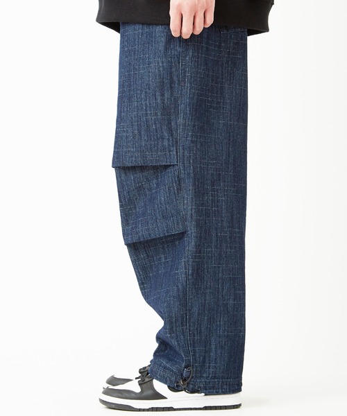 SIDEWAY STANCE（サイドウェイスタンス）の「【SIDEWAY STANCE】スラブ デニム ワイドパンツ（デニムパンツ・メンズ・ブラック/ブラック系その他/インディゴブルー/ブルー系その他・MEDIUM/LARGE）」の15枚目の写真