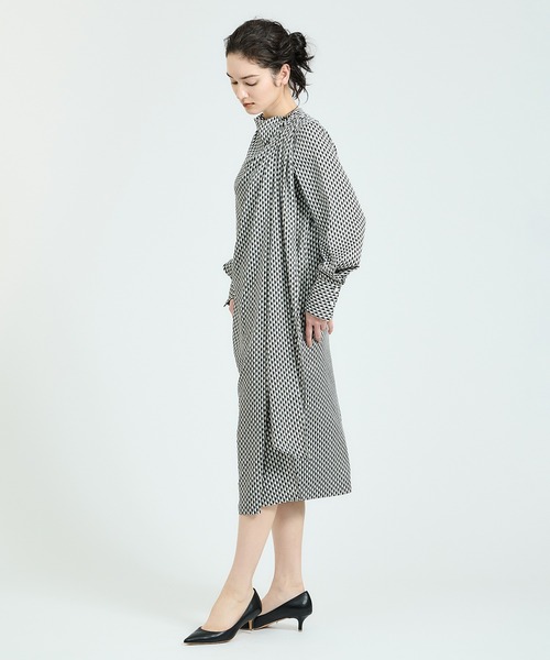 ESTNATION エストネーション 洗える ボウタイサテンワンピース Mサイズ ESTNATION（エストネーション）の「ESTNATION / ボウタイサテン