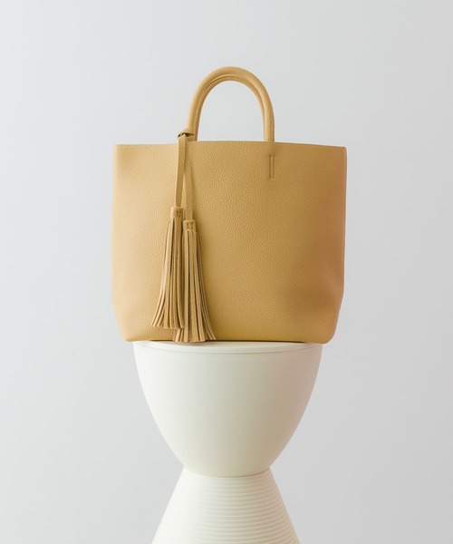 ベージュ ストロー トートバッグ タッセル付き miniministore トートバッグ ストローバッグ トート かごバッグ韓国風