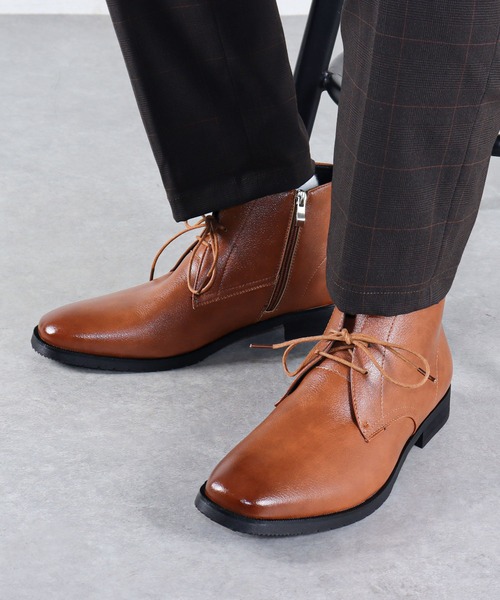 【セール】幅広4E 軽量 クッション ドレスショートブーツ（ブーツ）｜Dedes（デデス）