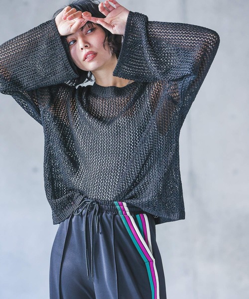 PAGEBOY（ページボーイ）の「レーシーメッシュニットプル