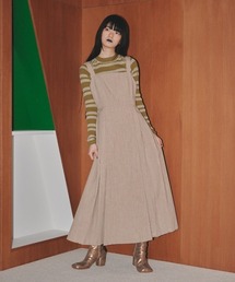 jacquard pleated dress