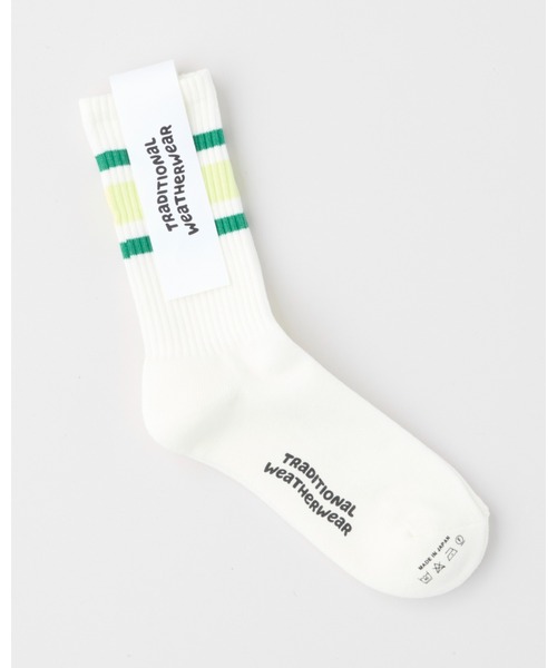 Traditional Weatherwear（トラディショナルウェザーウェア）の「WAVE LOGO LINE SOCKS GTS（ソックス/靴下・メンズ・ホワイト系その他2/ホワイト系その他/ホワイト系その他3/ホワイト系その他4・25-27）」の2枚目の写真