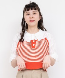 CHILD WOMAN | GAUSSすかしボーダー キャミニット(キャミソール)