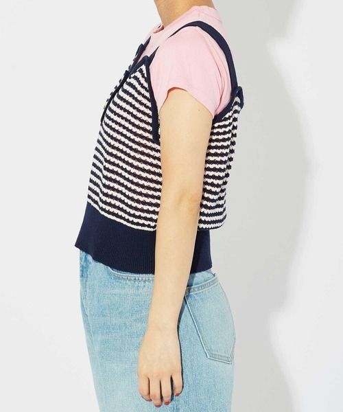 CHILD WOMAN（チャイルドウーマン）の「GAUSSすかしボーダー キャミニット（キャミソール・レディース・レッド/ネイビー・FREE）」の15枚目の写真