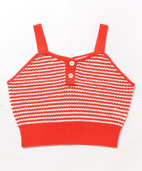 CHILD WOMAN（チャイルドウーマン）の「GAUSSすかしボーダー キャミニット（キャミソール・レディース・レッド/ネイビー・FREE）」の12枚目の写真