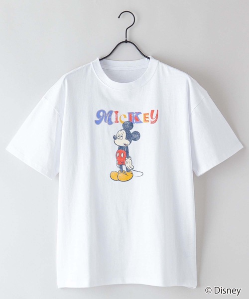 Disney(ディズニー)の「【DISNEY/ディズニー】ミッキー パッチ( 101 匹わんちゃん) Tシャツ ドロップショルダー オーバーサイズ(Tシャツ/カットソー・メンズ・ダークグリーン/ホワイト系その他/ブルー系その他/ホワイト・MEDIUM/SMALL/LARGE/X-LARGE)」の6枚目の写真