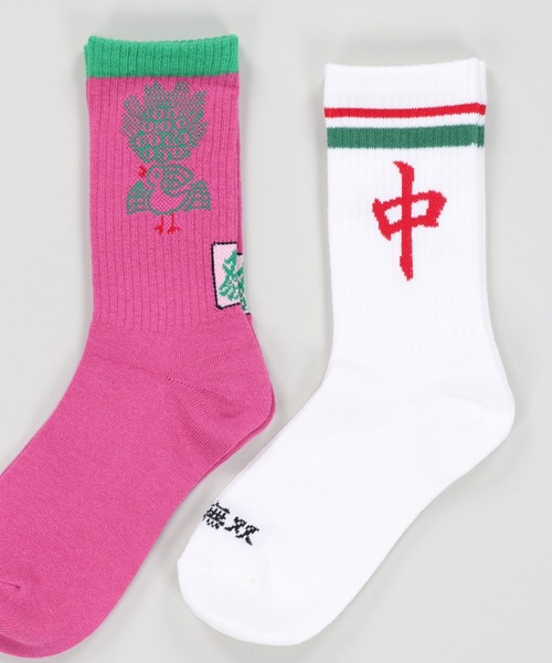 SPINNS(スピンズ)の「麻雀デザイン リブソックス(ソックス/靴下・レディース・ピンク/ホワイト/ブラック・ONESIZE)」の18枚目の写真