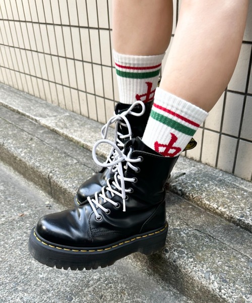 SPINNS(スピンズ)の「麻雀デザイン リブソックス(ソックス/靴下・レディース・ピンク/ホワイト/ブラック・ONESIZE)」の7枚目の写真