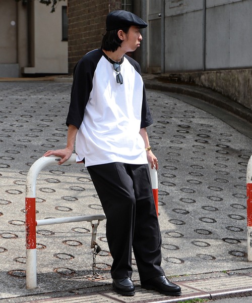 BEAMS(ビームス)の「BEAMS / ルーズフィット ベースボール Tシャツ(Tシャツ/カットソー・メンズ・レッド/ブラック/パープル・S/M/L/XL)」の16枚目の写真