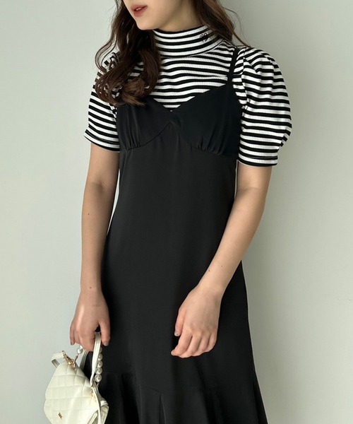 one after another NICE CLAUP（ワンアフターアナザーナイスクラップ）の「ハイネックNC刺繍テレコトップス（Tシャツ/カットソー・レディース・ピンク/ホワイト系その他/ブラック/オフホワイト・FREE）」の13枚目の写真