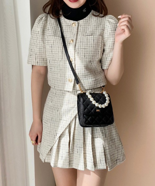 one after another NICE CLAUP（ワンアフターアナザーナイスクラップ）の「ハイネックNC刺繍テレコトップス（Tシャツ/カットソー・レディース・ピンク/ホワイト系その他/ブラック/オフホワイト・FREE）」の17枚目の写真